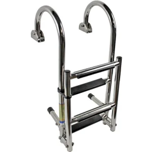 RVS zwemtrap 4 treden opvouwbaar